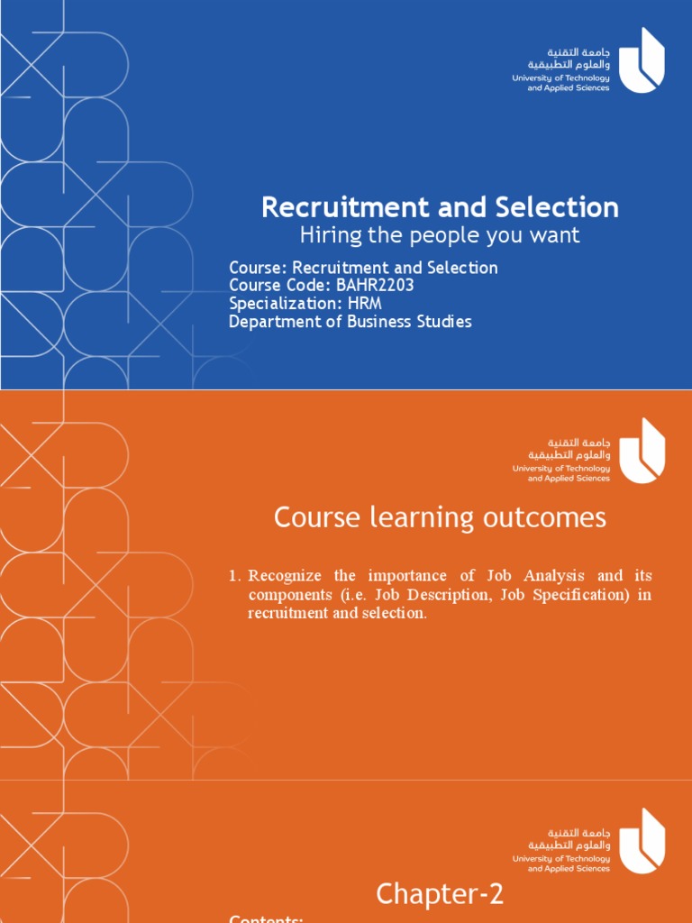Recruitment & Selection Course Guide | PDF | Recruitment | Human ...
