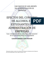 Efectos Del Consumo de Alcohol en Estudiantes de Administracion de Empresas....