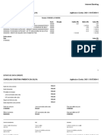 Extrato bancário com detalhes de créditos e débitos