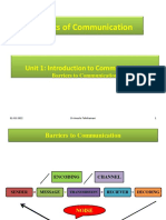 Lecture 10 & 11 (Unit 1 - Barriers To Communication)
