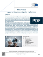 European Parliamentary Research Service - Metaverse - Opportunities, Risks and Policy Implications