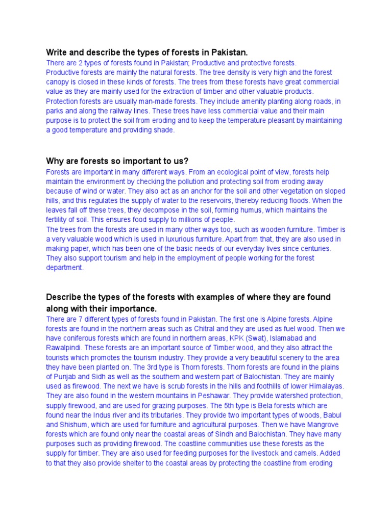 Geography Evidence 1 Practice PDF Trees Forests