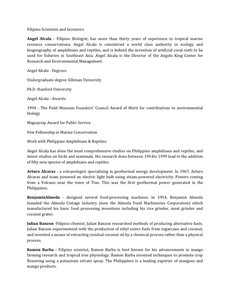 Filipino Scientists and Inventors Fluorescent Lamp Philippines