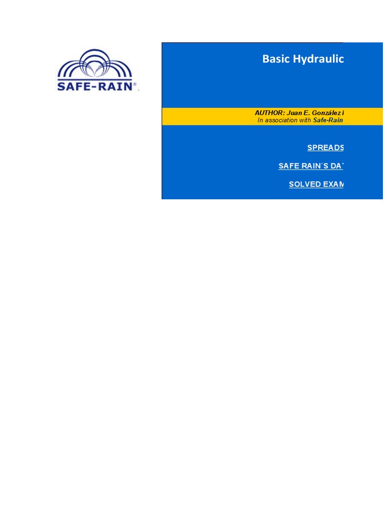 Hydraulic Calculations Safe Rain PDF Valve Plumbing