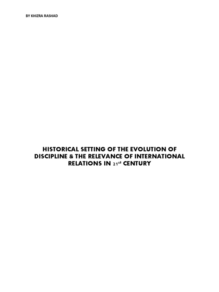 Evolution of International Relations | PDF | International Relations ...