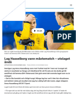 Lag Hasselborg Vann Måstematch - Utslaget Ändå - SVT Sport