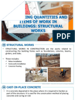 Measuring structural works in buildings