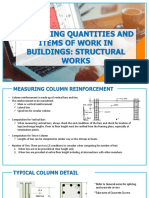 Measure and order reinforcement for columns and slabs