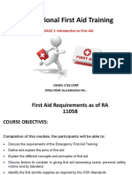 Module 1 & 2 - Introduction To First Aid