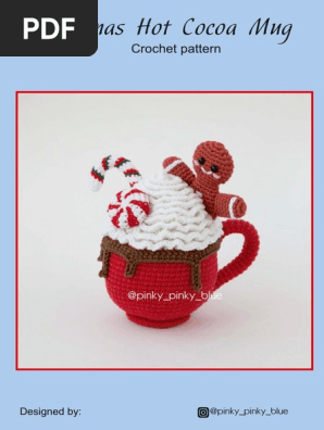 Xmas hot cocoa mug_ Pinky pinky blue