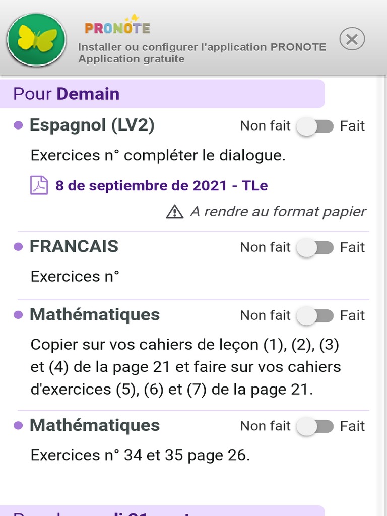 G.S.P.education Et Savoir  PRONOTE  Espace Élèves  PDF