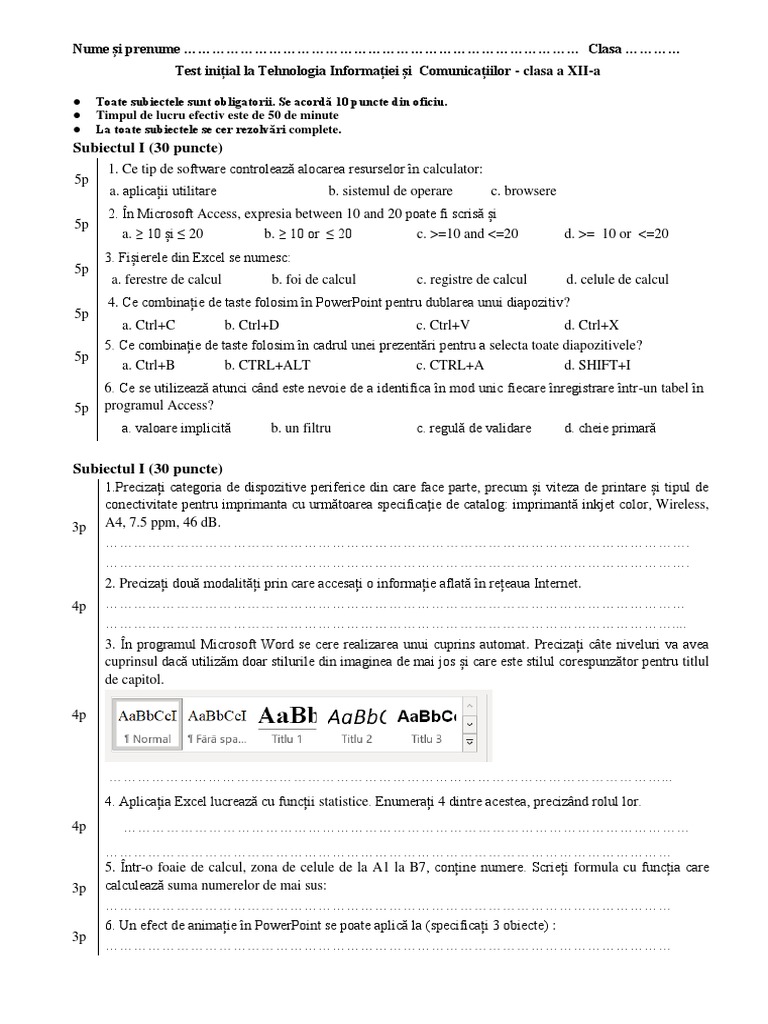 12 - Tic - Test-Initial | PDF