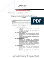 Maikling Pagsusulit2.2. Fildal Modyul 2. Aralin 2. Barangay - Bangka - at - Lipunan