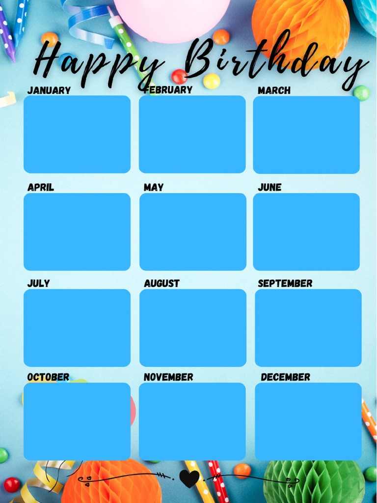 Birthday Chart PDF