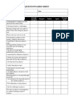 Questionnaires Sheet (PR2)