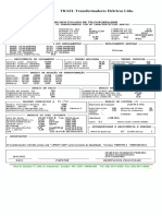 Relatório Dos Ensaios de Transformador: F L L L H H H H H H H H H H H H L L