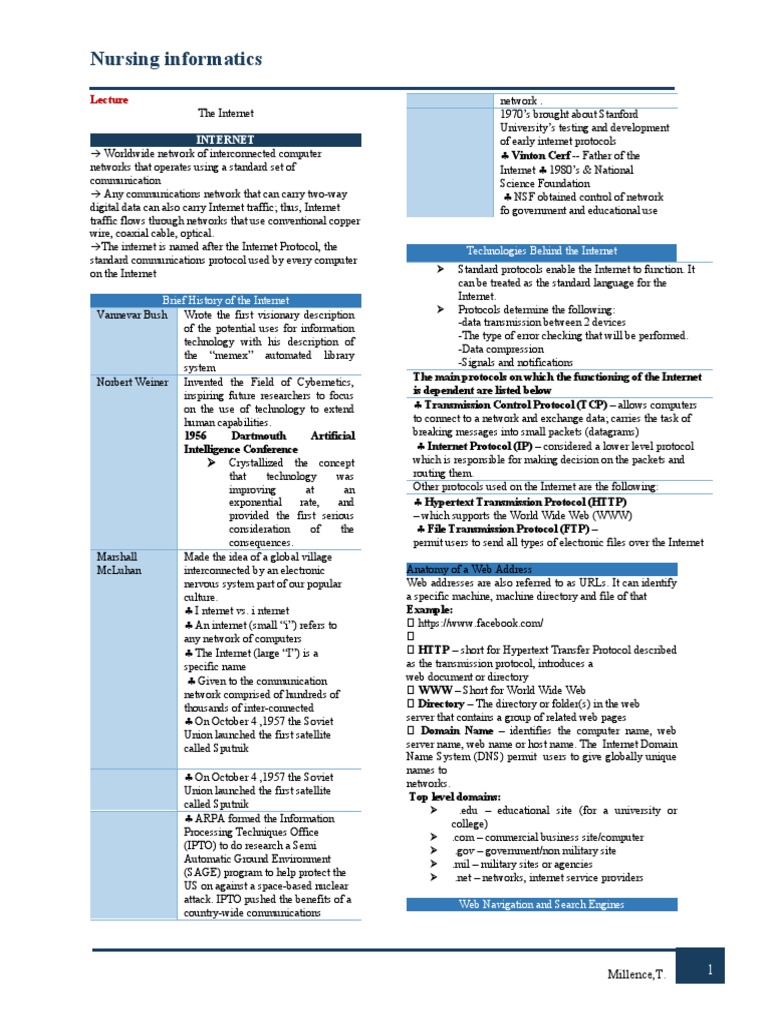 NCM 110 LECTURE 06 and Personal Digital Assistant PDF