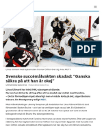Svenske Succémålvakten Skadad: "Ganska Säkra På Att Han Är Okej" - SVT Sport