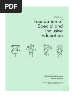 Chapter V Components of Special and Inclusive Education
