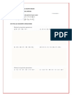 Ficha N ° 2 - de Practica de Matematica - Numeros Enteros - Cuarto Grado