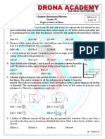 Rotational Motion - Centre of Mass - XI - 22.11.22