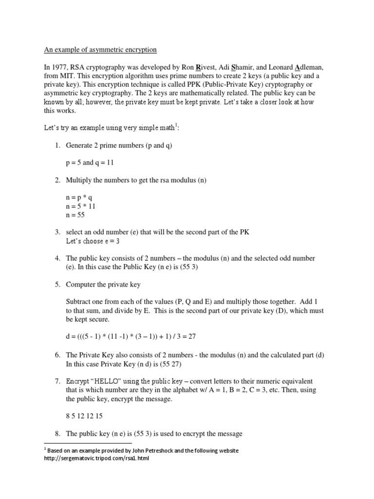 Lab Example of Asymmetric Encryption | PDF | Public Key Cryptography ...