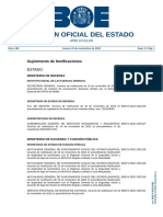 Boletín Oficial Del Estado: Suplemento de Notificaciones