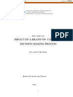 Impact of A Brand On Consumer Decision Making Process: Baba, Abdul-Aziz