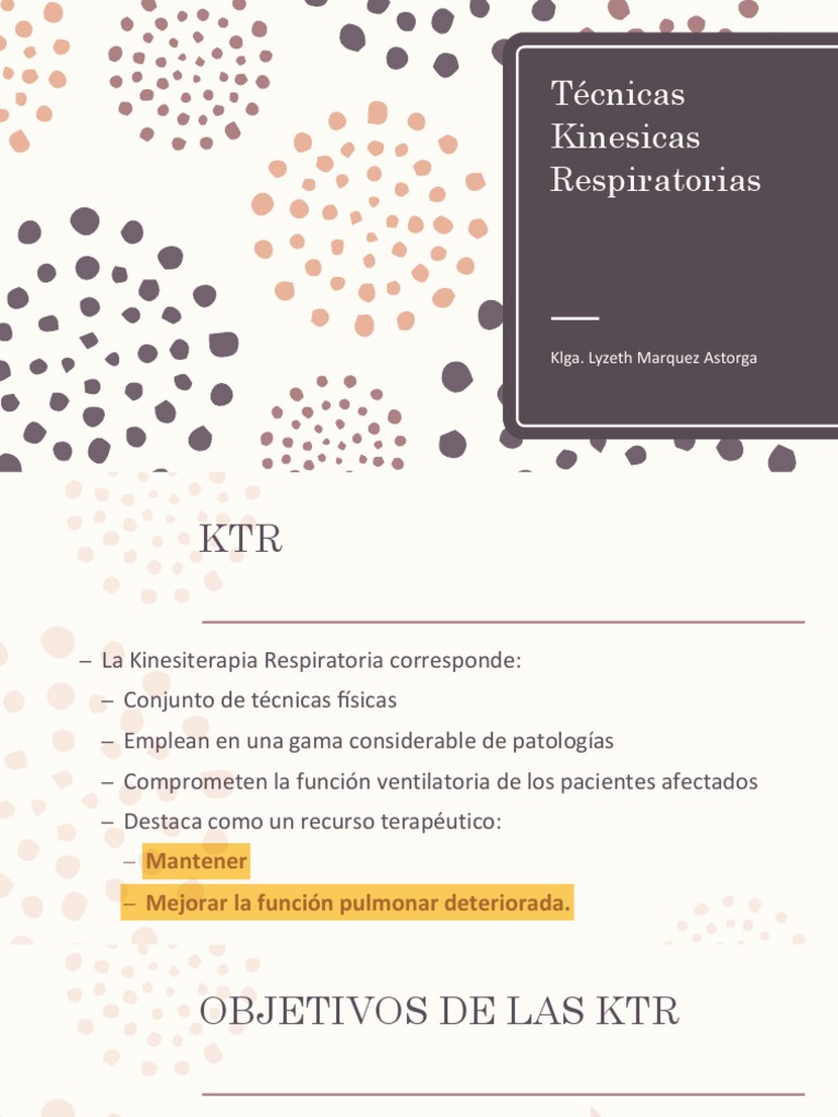 Tecnicas de KTR | PDF | Tos | Sistema respiratorio