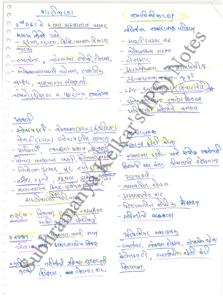 GS 1 Notes - Subhramanya Kelkar | PDF