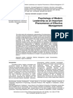 Psychology of Modern Leadership As An Important Phenomenon of Effective Management. Buribaevich Yuldashev y Ugli.