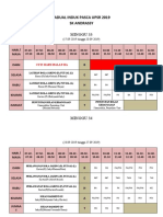 Jadual Induk Pasca Upsr 2019 (PK)