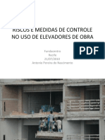 Riscos e medidas de controle em elevadores de obra