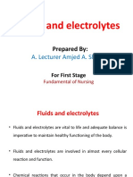 Electrolyte Imbalances and Fluid Volume Deficits