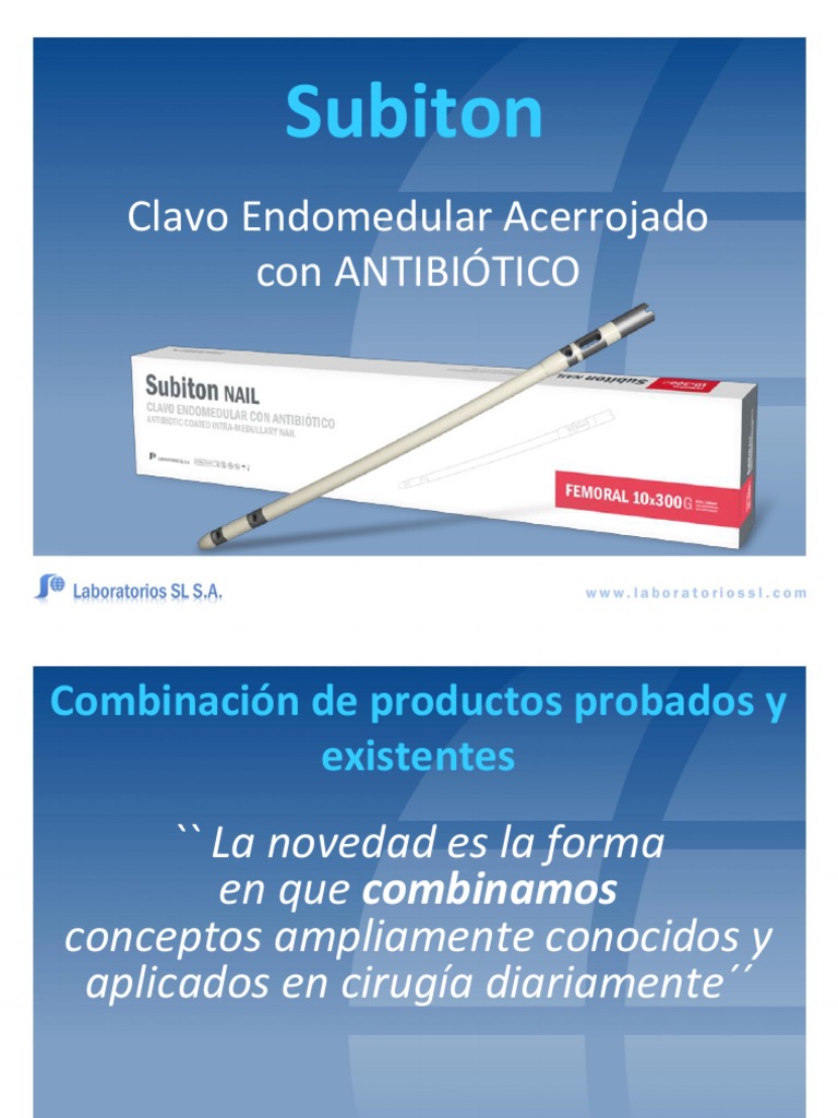 Clavo Endomedular Con Antibiotico SUBITON (Recuperado) | PDF ...