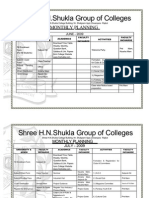 Shree H.N.Shukla Group of Colleges monthly planning