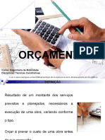 Orçamento de engenharia para curso de mobilidade