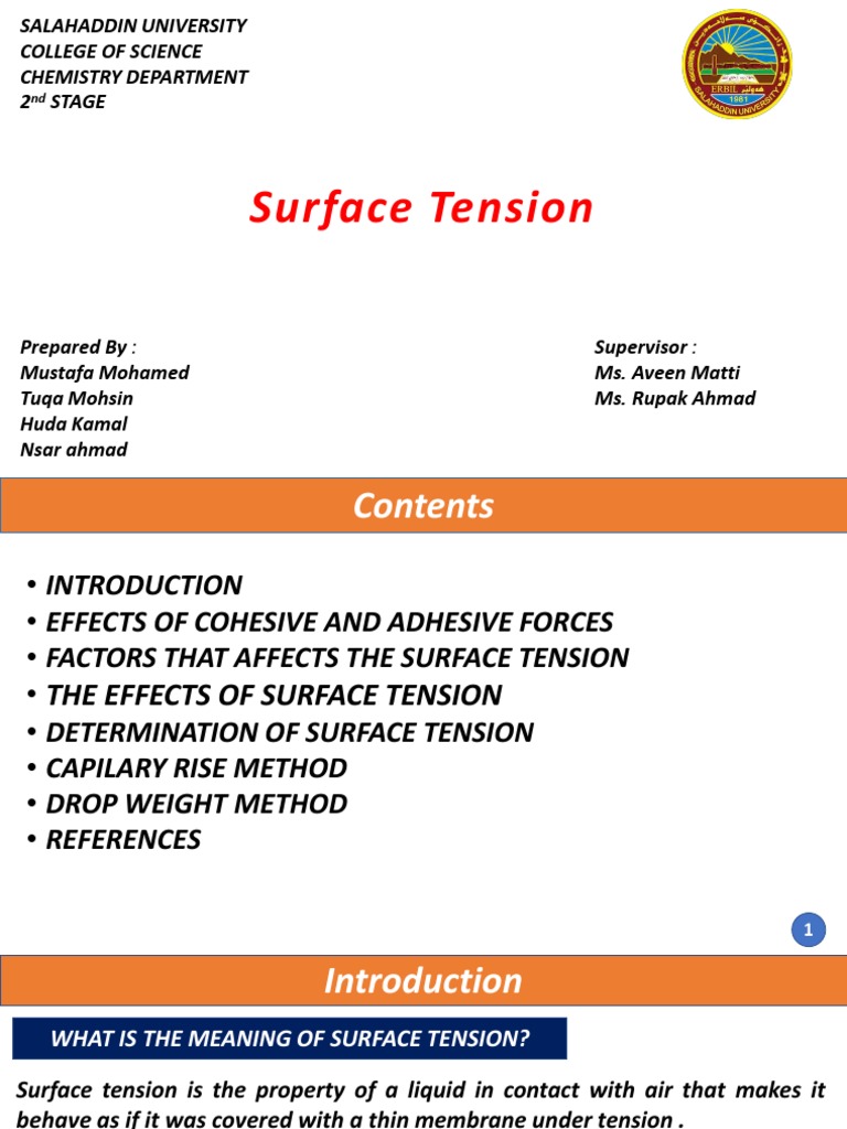 Surface Tension PDF Surface Tension Drop (Liquid)