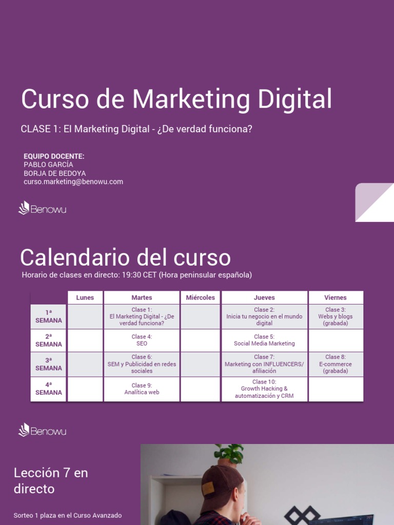 Benowu - Curso de Marketing Digital Clase 1 | PDF