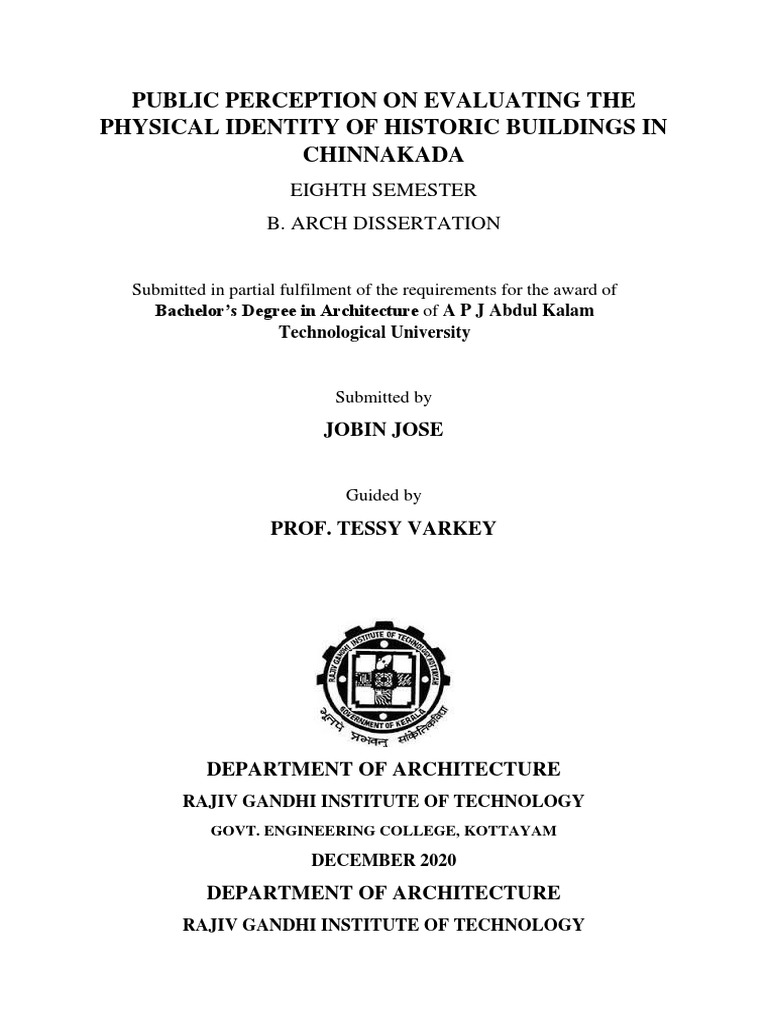 Public Perception On Evaluating The Physical Identity Of Historic