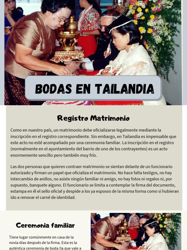 Ceremonias de Boda en Tailandia | PDF | Boda | Matrimonio, image size:768x1024