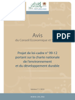 Avis Projet de Loi Cadre N°99 12 Portant Sur La CNEDD