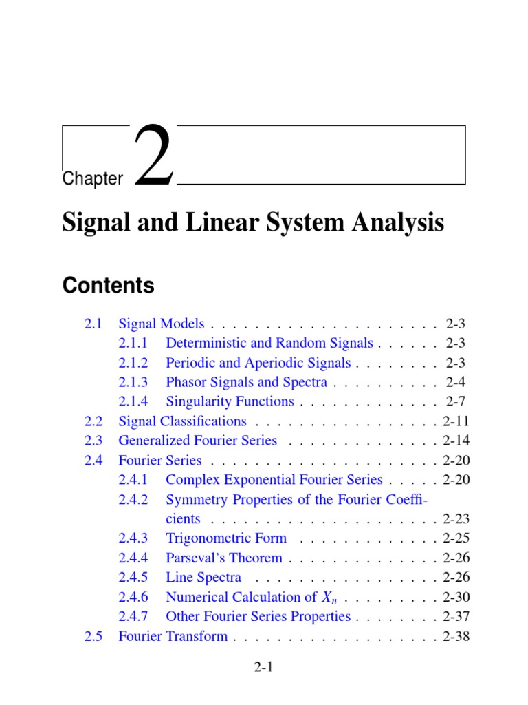 Signal and Linear System Analysis | PDF | Spectral Density ...