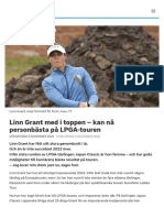 Linn Grant Med I Toppen - Kan Nå Personbästa På LPGA-touren - SVT Sport