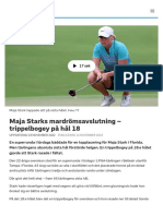 Maja Starks Mardrömsavslutning - Trippelbogey På Hål 18 - SVT Sport