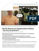 Henrik Stenson Om Saudiarabien-Kritiken: "Var Drar Du Gränsen?" - SVT Sport