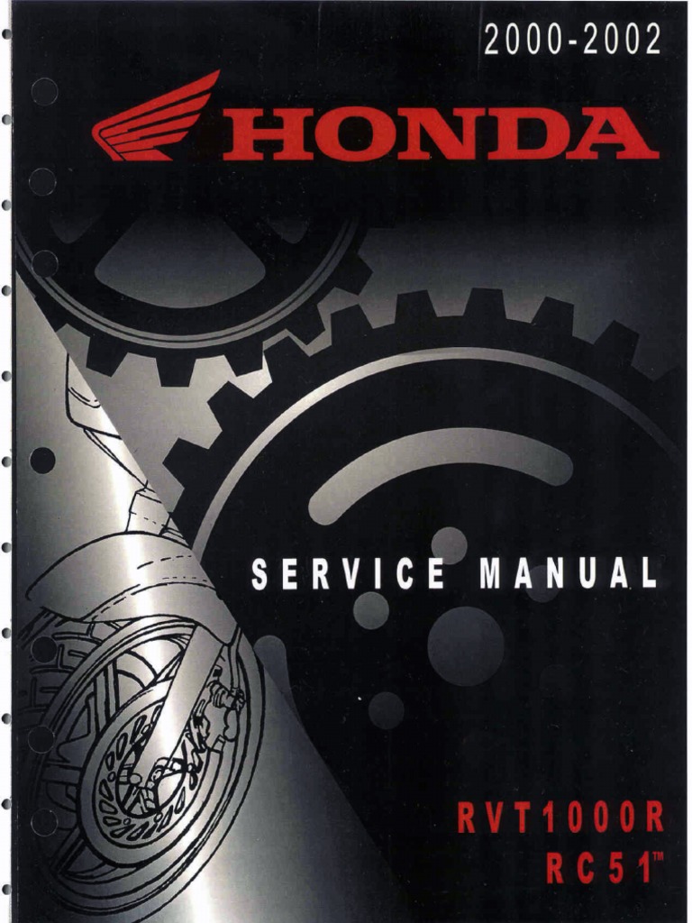 Honda VTR1000 RVT1000R RC51 2000 To 2002 | PDF