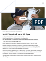 Matt Fitzpatrick Vann US Open - SVT Sport