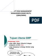 Quality Risk Management Manajemen Risiko Mutu (QRM/MRM)