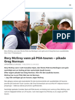 Rory McIlroy Vann På PGA-touren - Pikade Greg Norman - SVT Sport